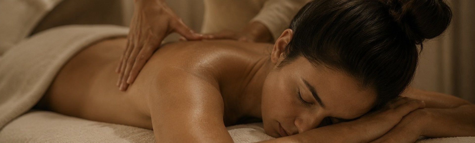 Holistic massage treatment in progress