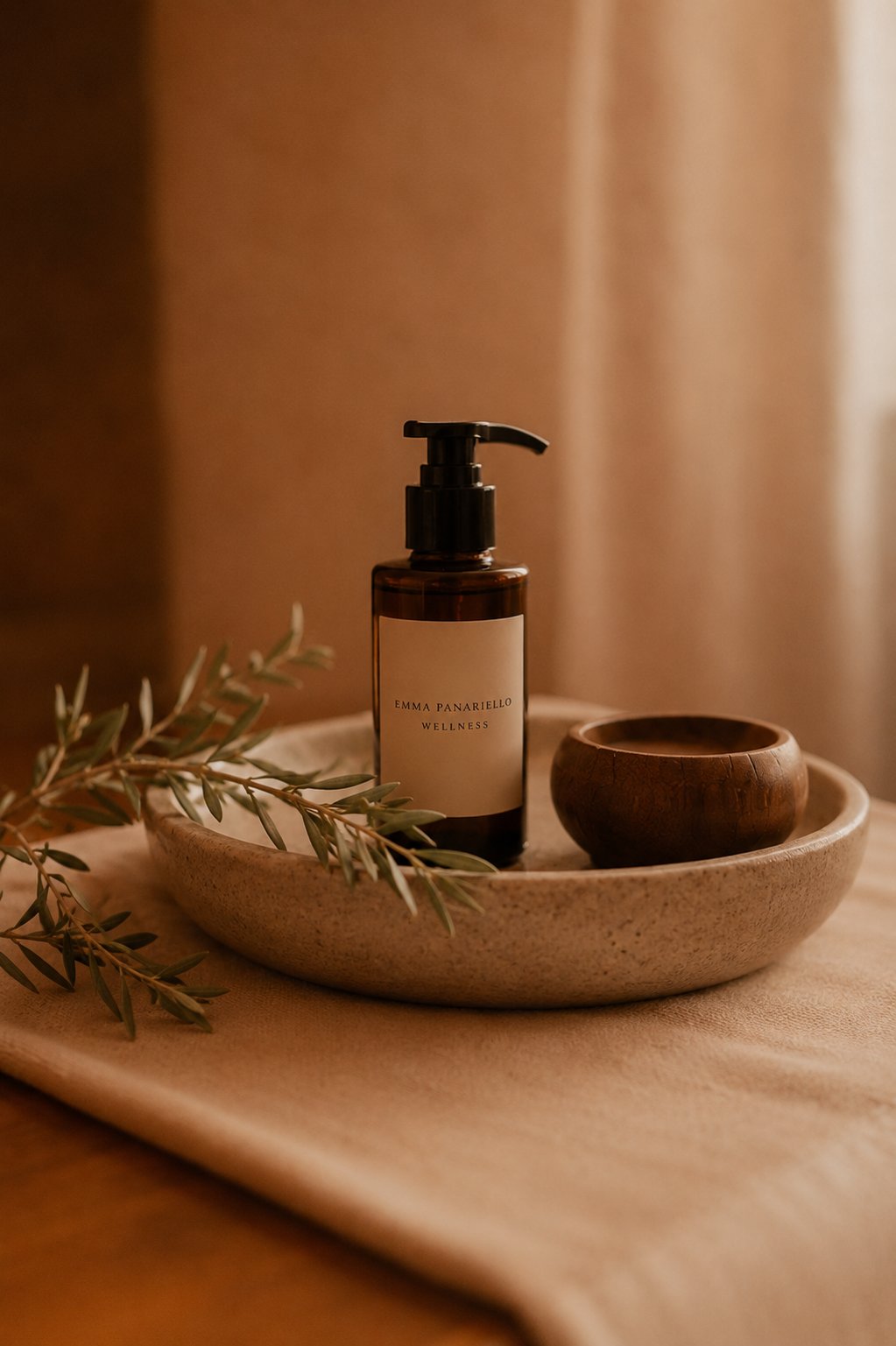 Wellness oils and styling details